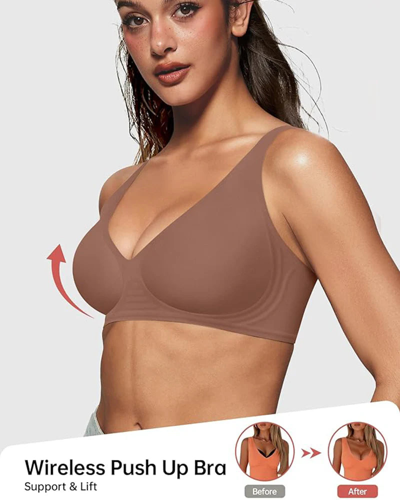 Seamless Deep-V Push-Up Wireless Bra 2.0