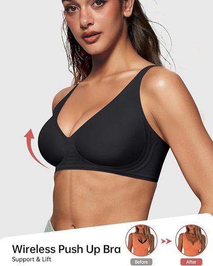 Seamless Deep-V Push-Up Wireless Bra 2.0